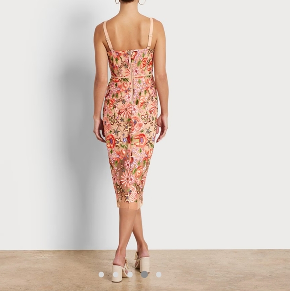 Sam Edelman Floral Embroidered Midi Sheath Dress New with Tags - Picture 6 of 12